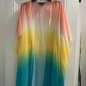 Lane Bryant Rainbow Kimono
